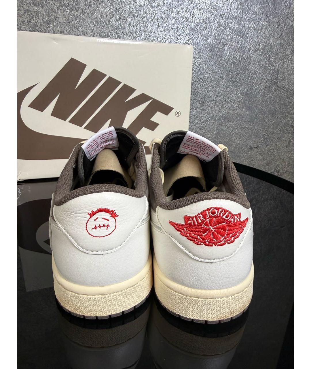 NIKE Серые кожаные низкие кроссовки / кеды, фото 4