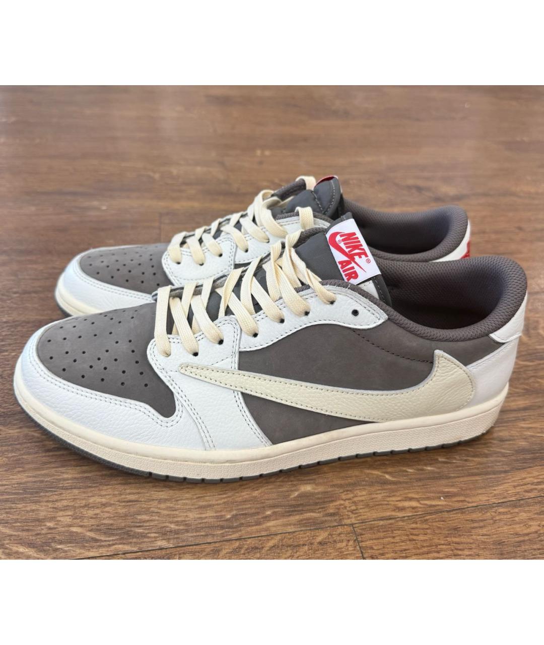 NIKE Серые кожаные низкие кроссовки / кеды, фото 6