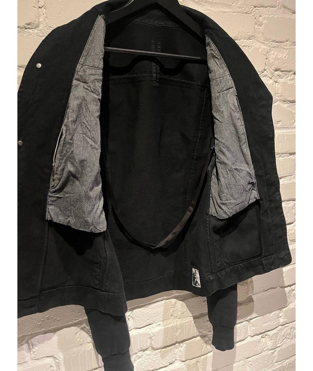 RICK OWENS Черная хлопковая куртка, фото 3
