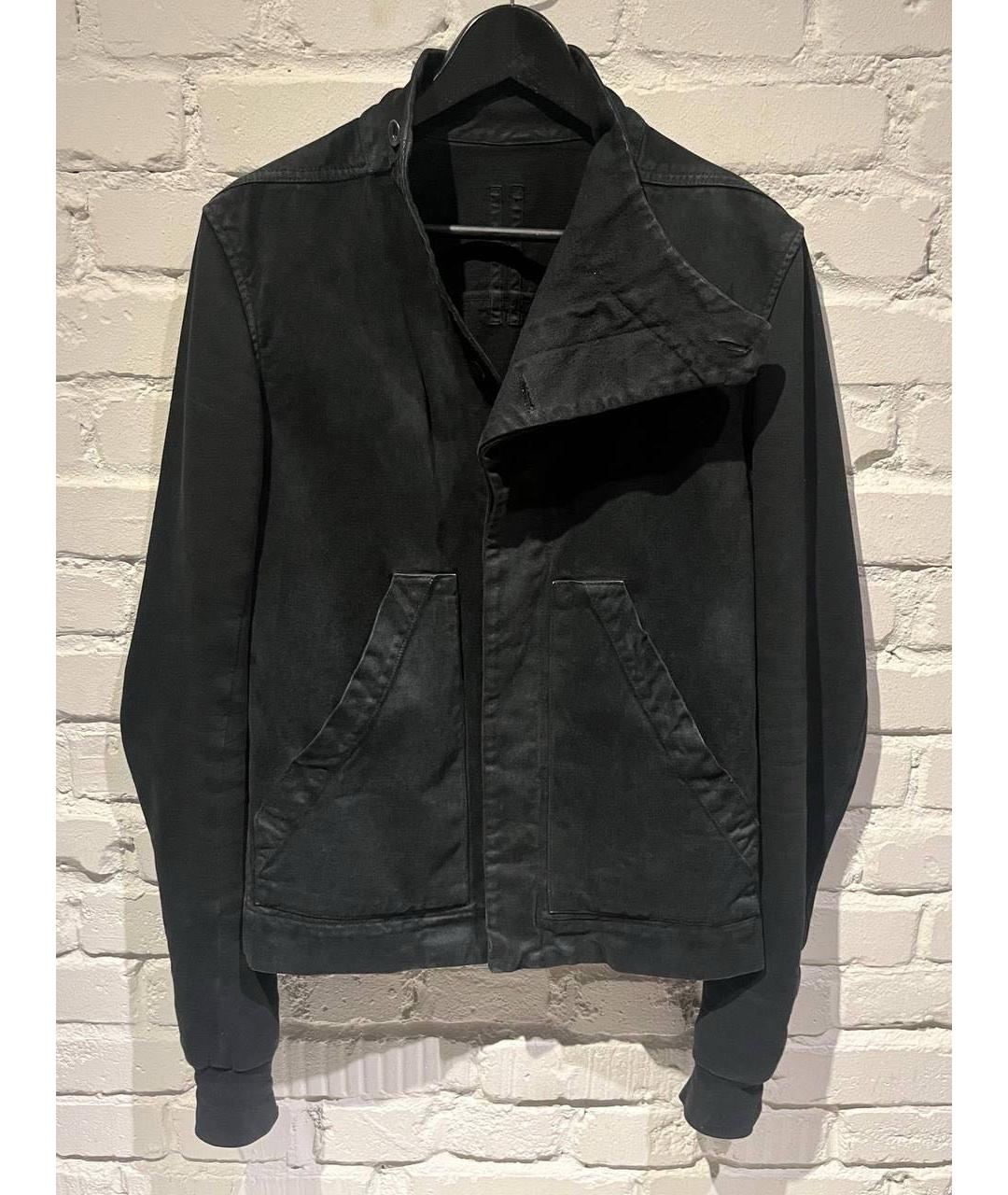 RICK OWENS Черная хлопковая куртка, фото 2