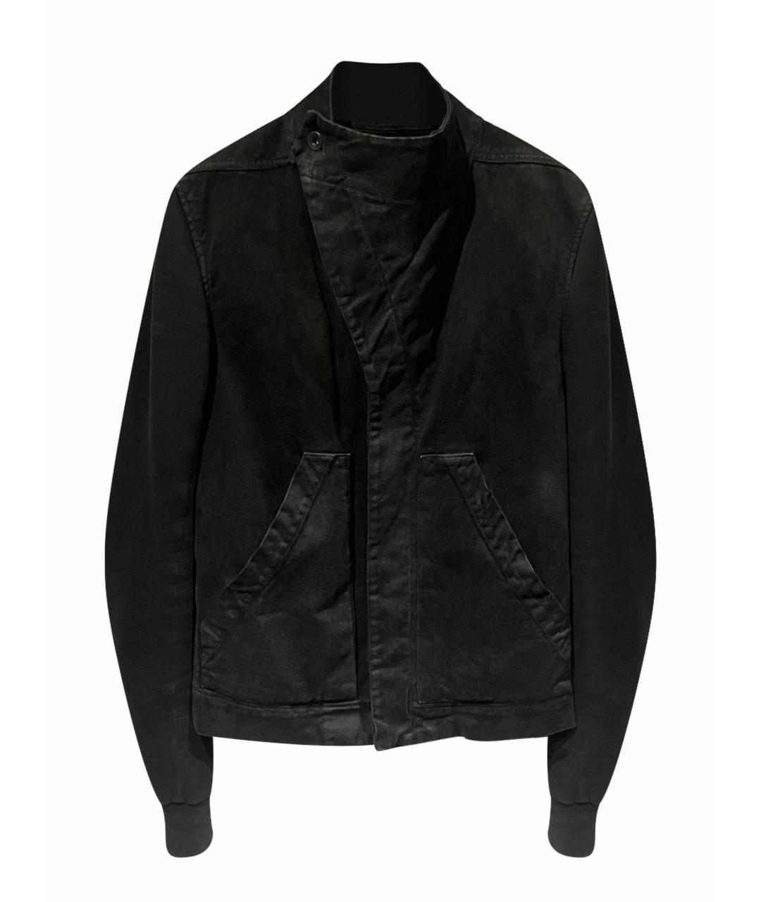 RICK OWENS Черная хлопковая куртка, фото 1