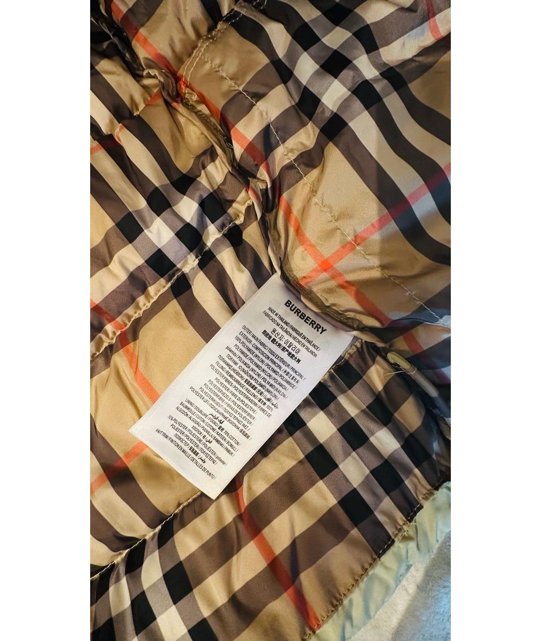 BURBERRY Горчичный хлопковый жакет / жилет, фото 6