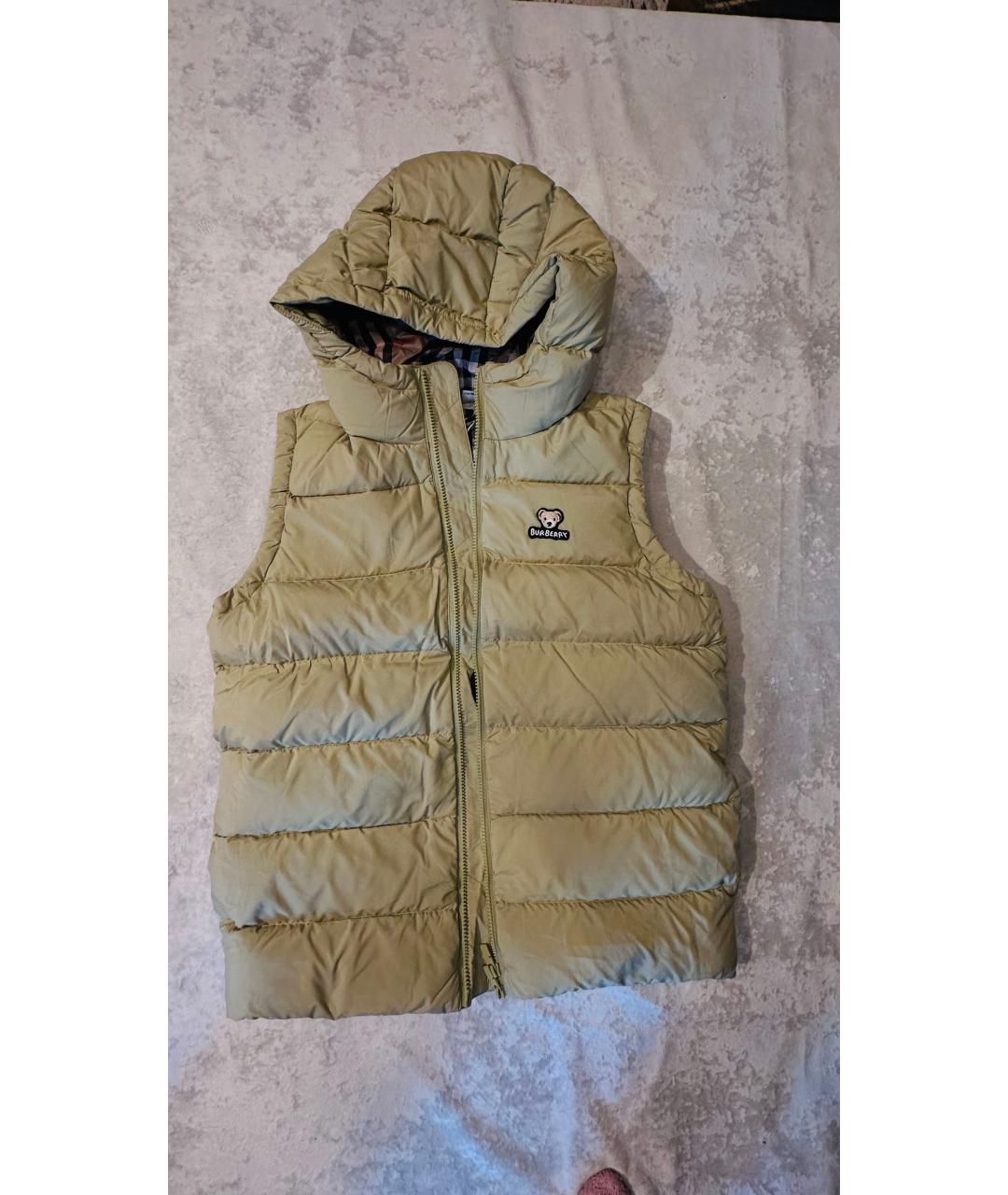 BURBERRY Горчичный хлопковый жакет / жилет, фото 8