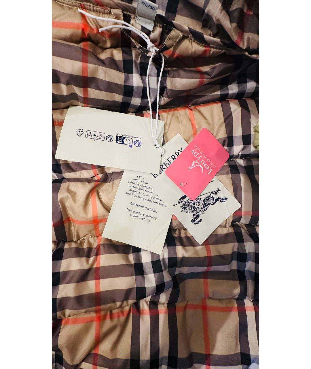 BURBERRY Горчичный хлопковый жакет / жилет, фото 5