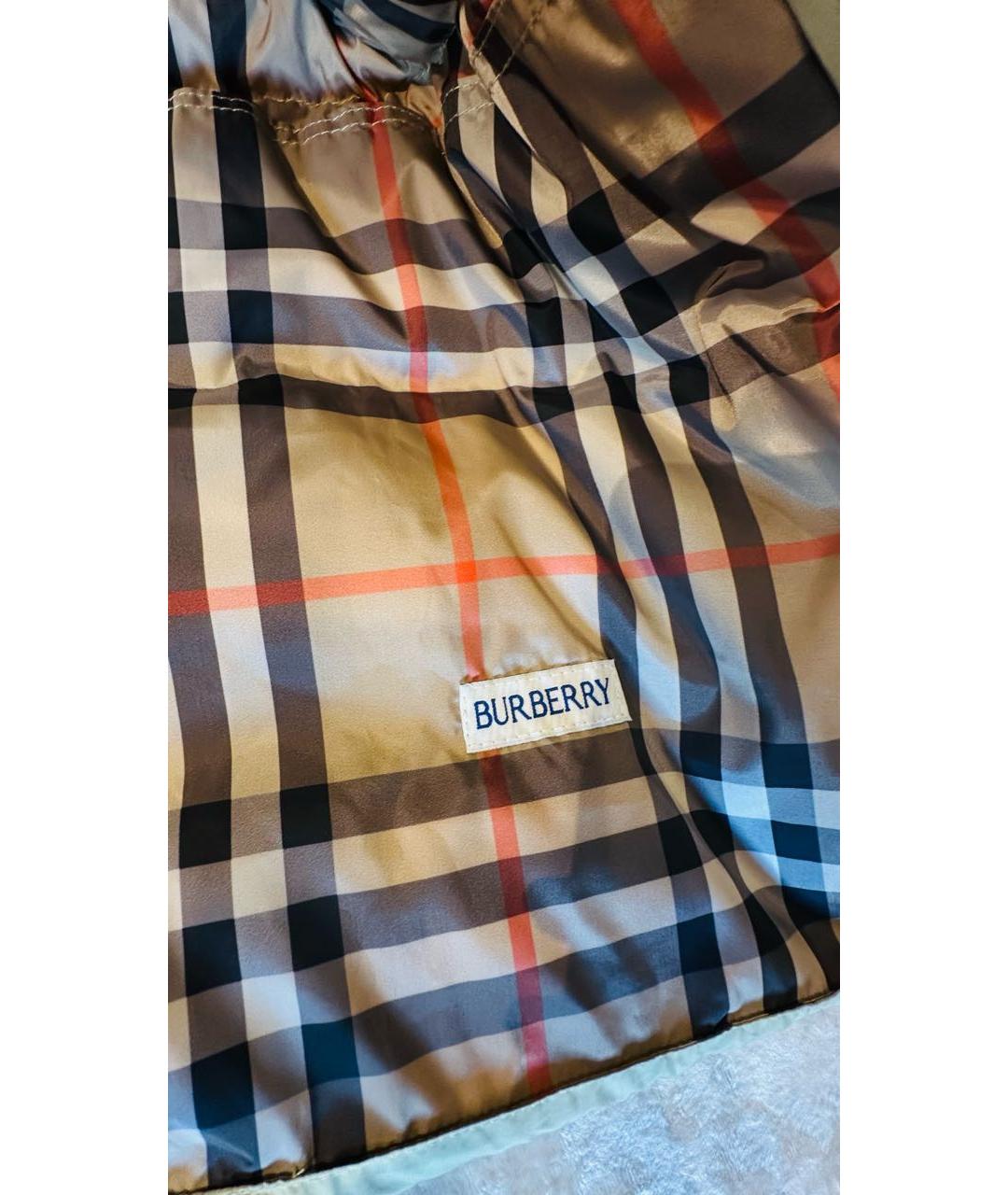 BURBERRY Горчичный хлопковый жакет / жилет, фото 7