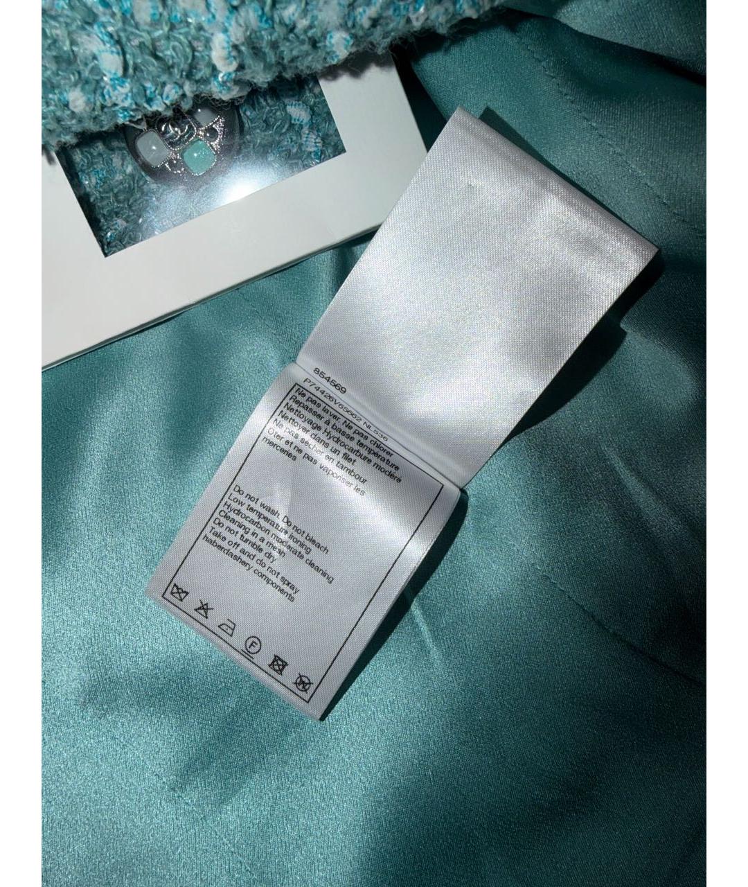 CHANEL Бирюзовые твидовые капри, фото 6