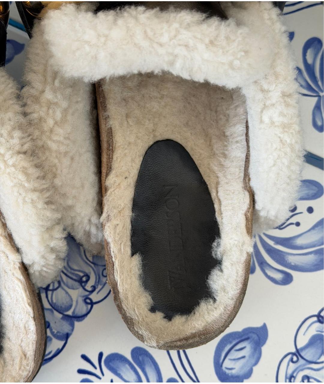 J.W.ANDERSON Черные кожаные мюли, фото 5