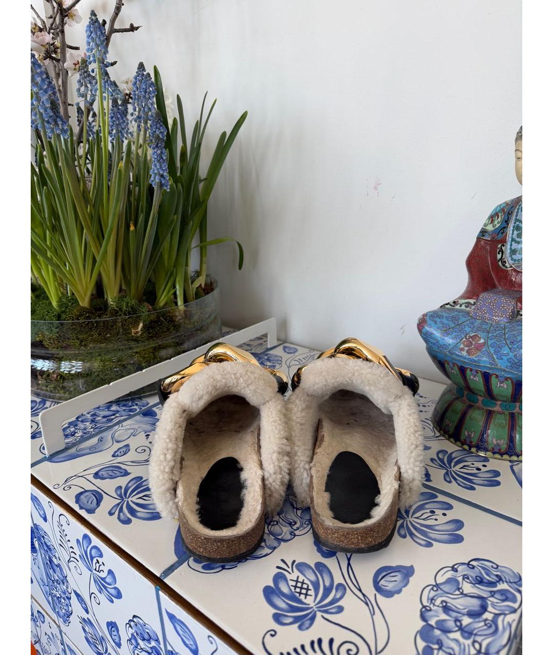 J.W.ANDERSON Черные кожаные мюли, фото 4