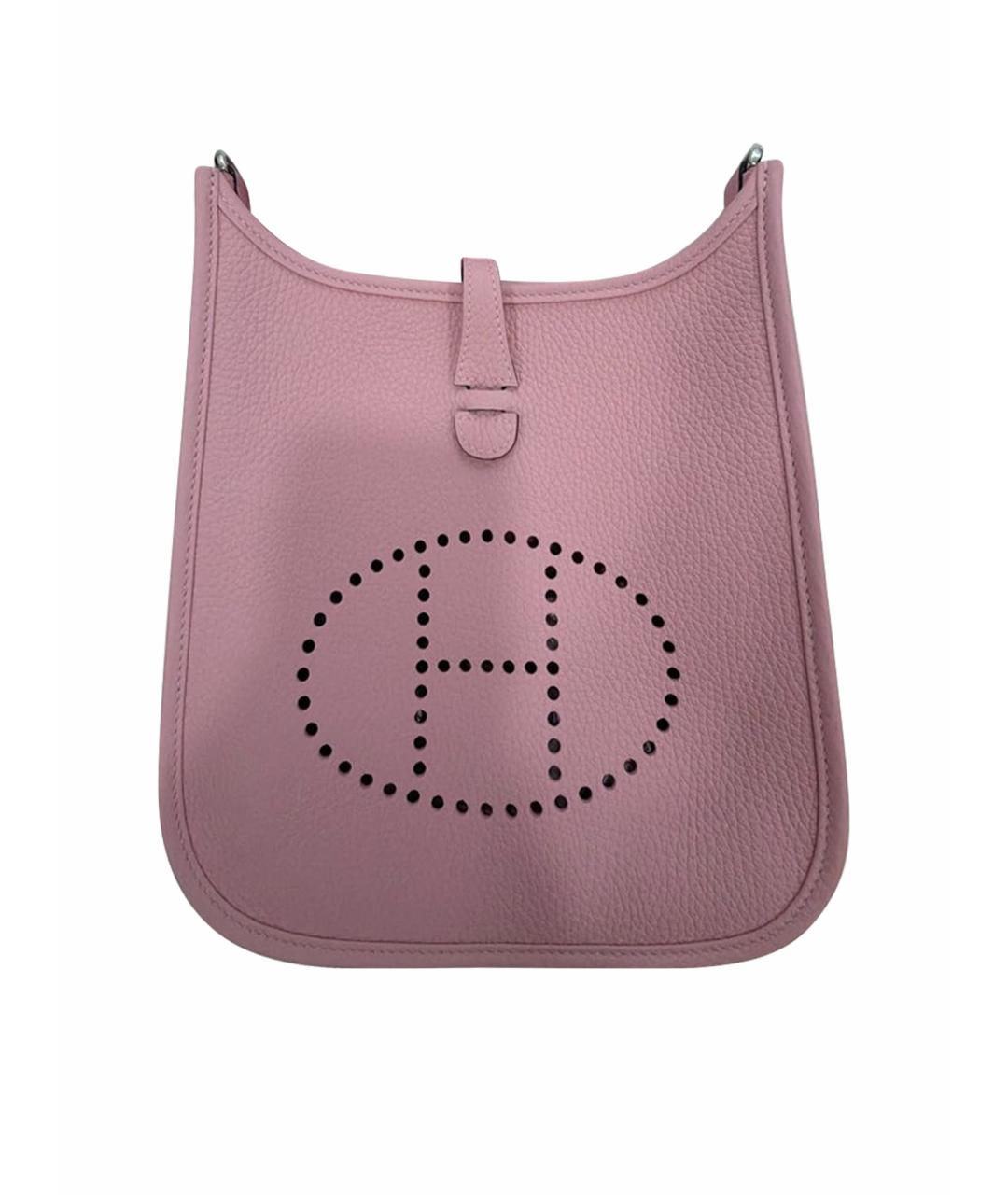 HERMES Розовая кожаная сумка через плечо, фото 1