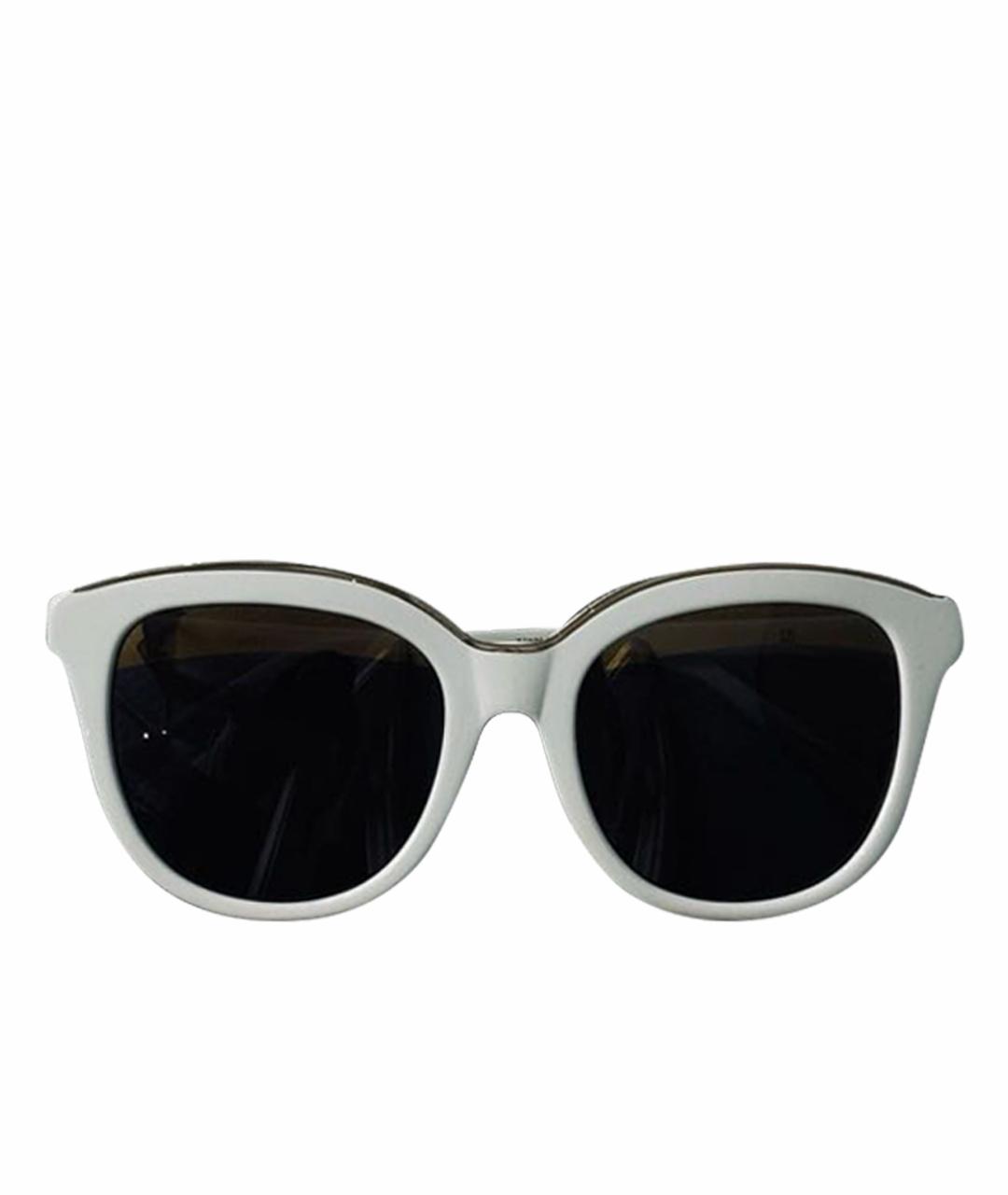 LINDA FARROW Белые пластиковые солнцезащитные очки, фото 1