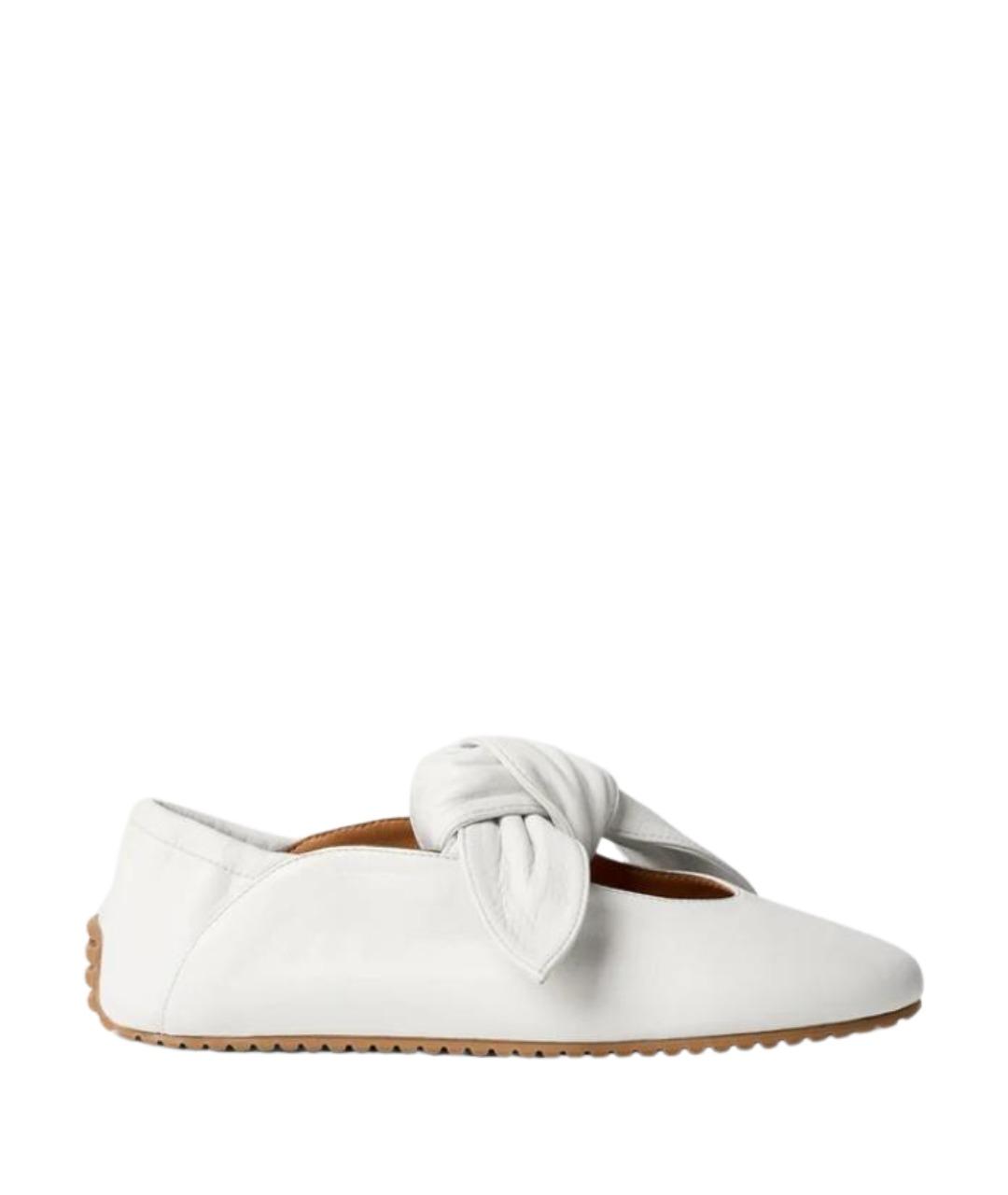 Odissì Белые кожаные балетки, фото 1