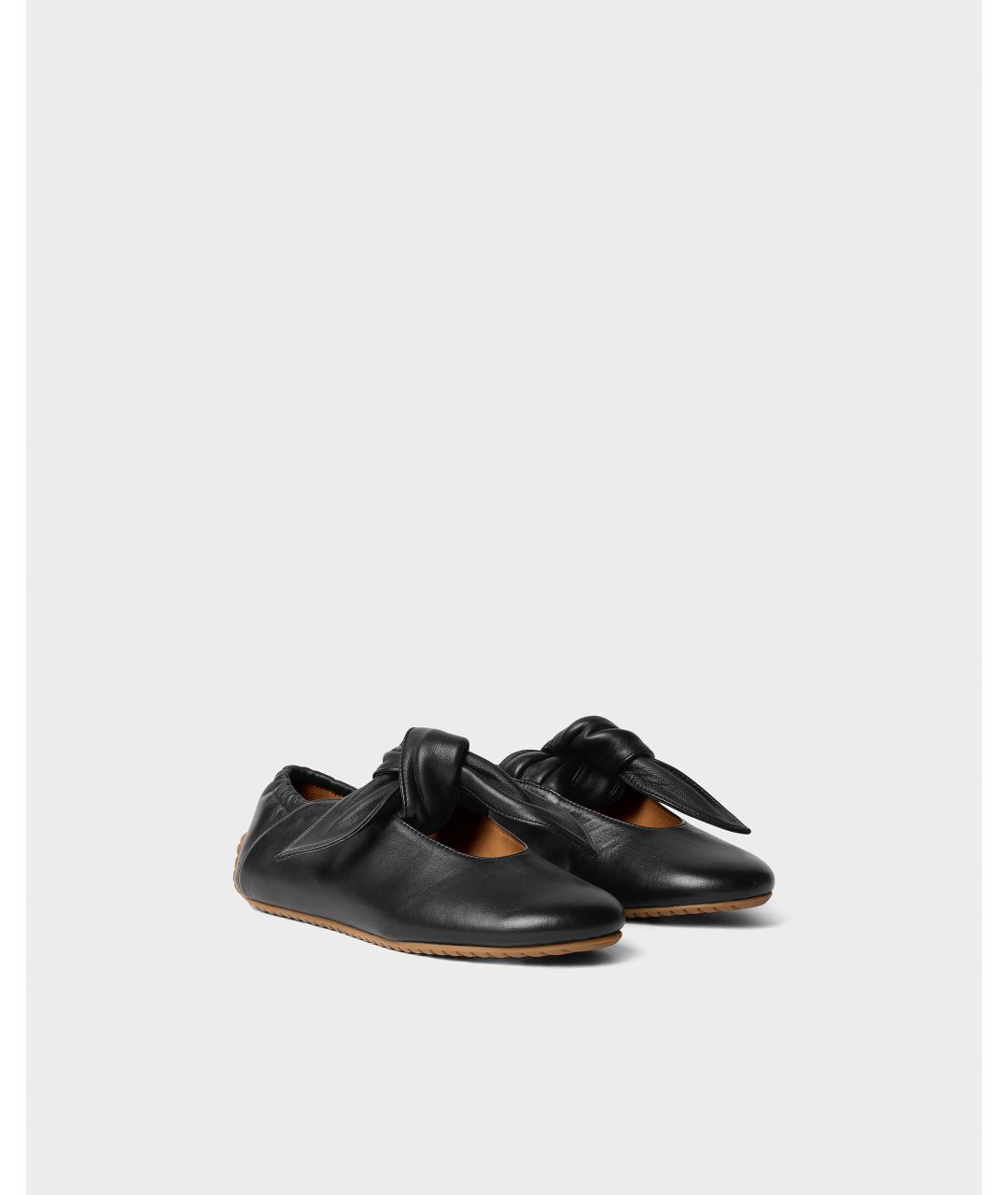 Odissì Черные кожаные балетки, фото 2