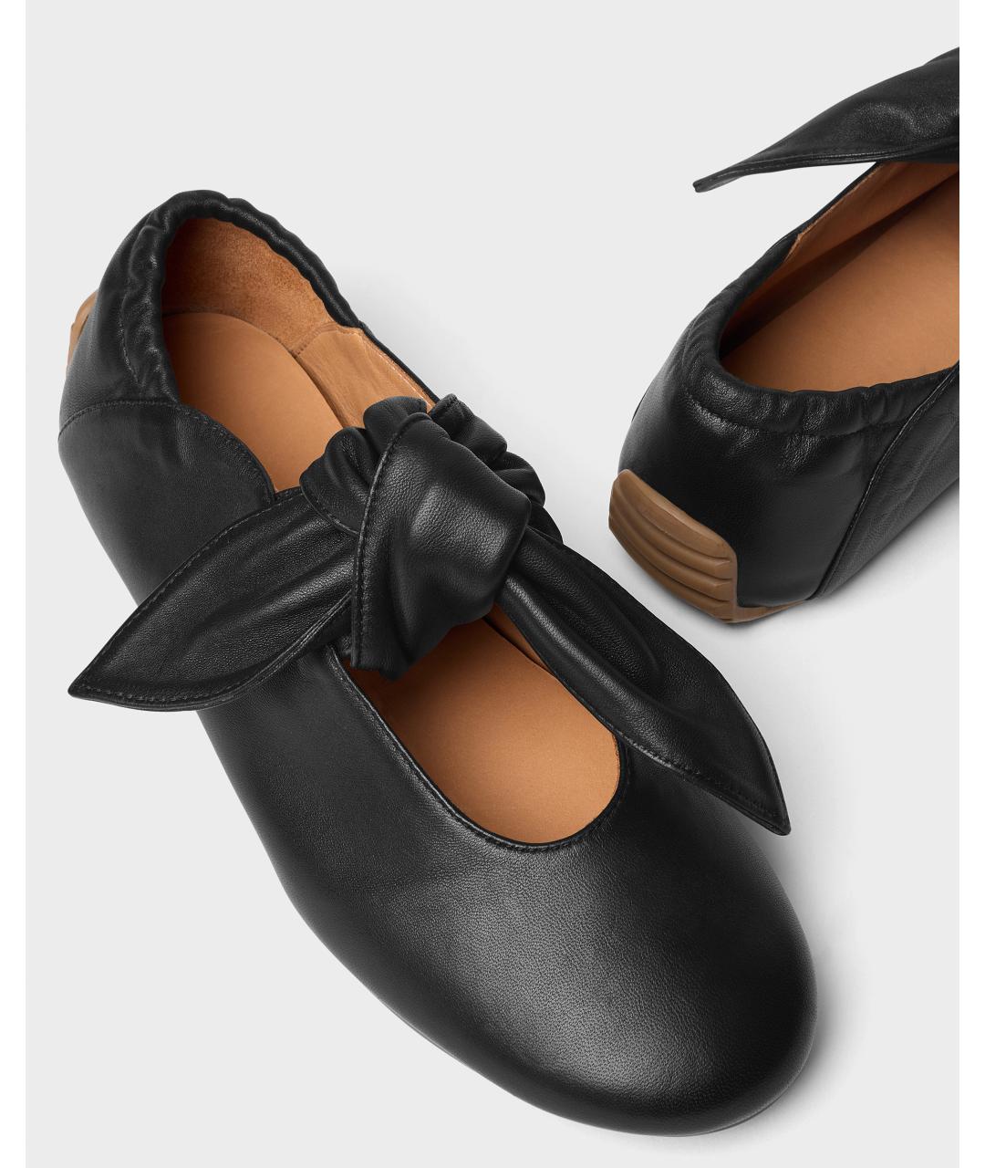 Odissì Черные кожаные балетки, фото 4