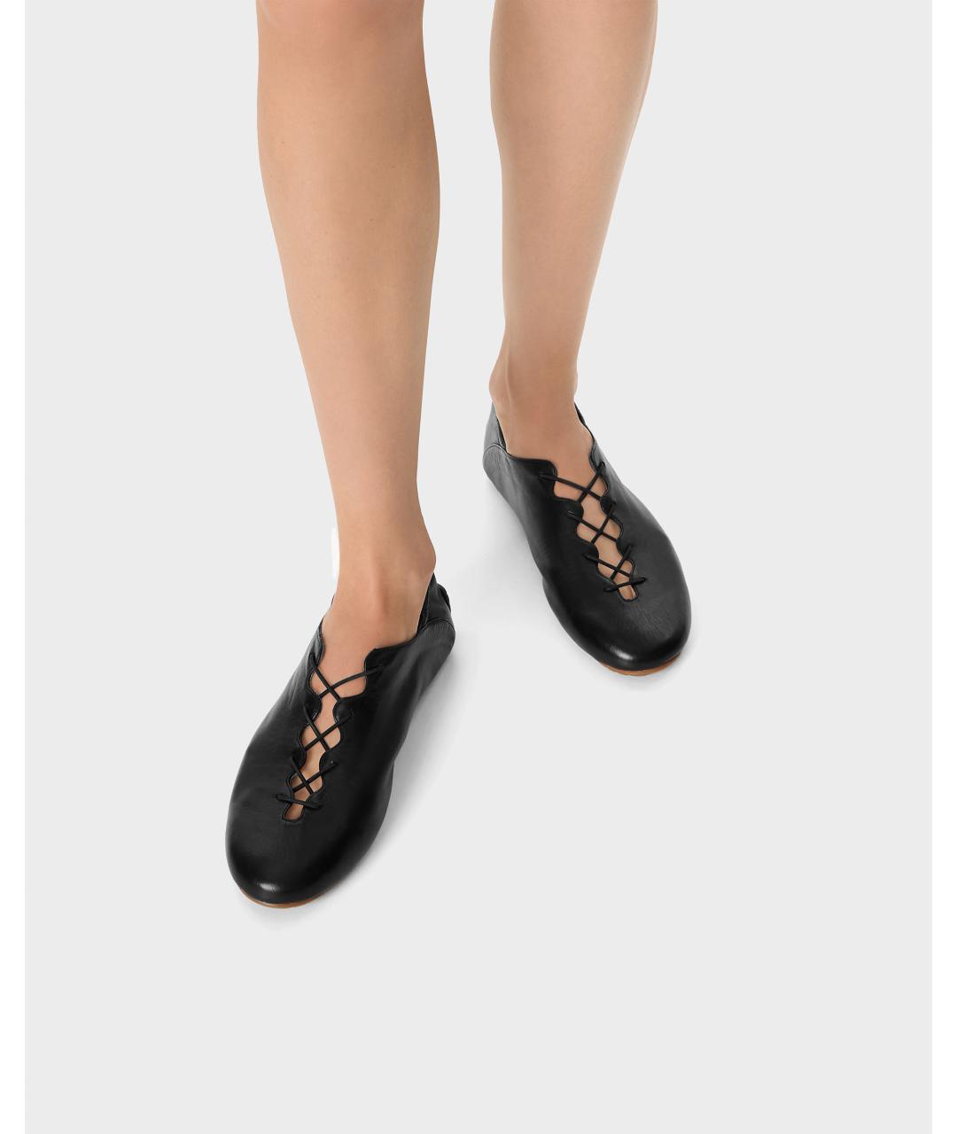 Odissì Черные кожаные кроссовки, фото 5