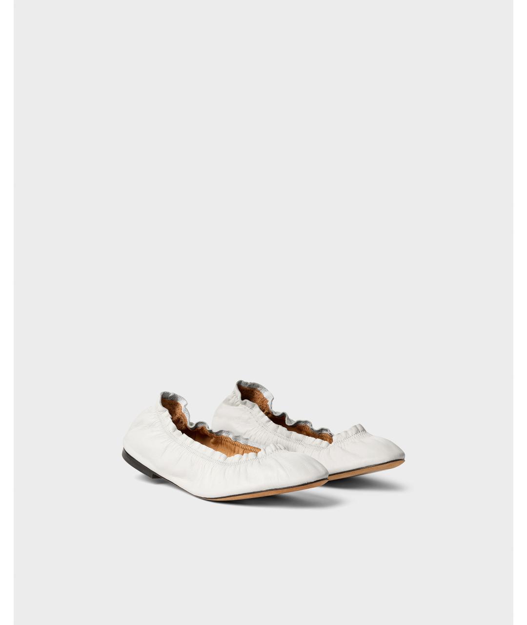 Odissì Белые кожаные балетки, фото 2