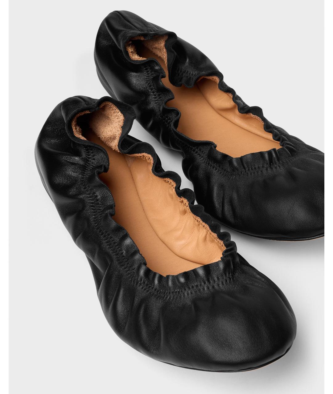 Odissì Черные кожаные балетки, фото 4