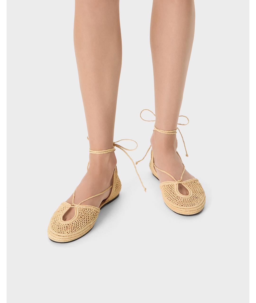 Odissì Бежевые босоножки, фото 5