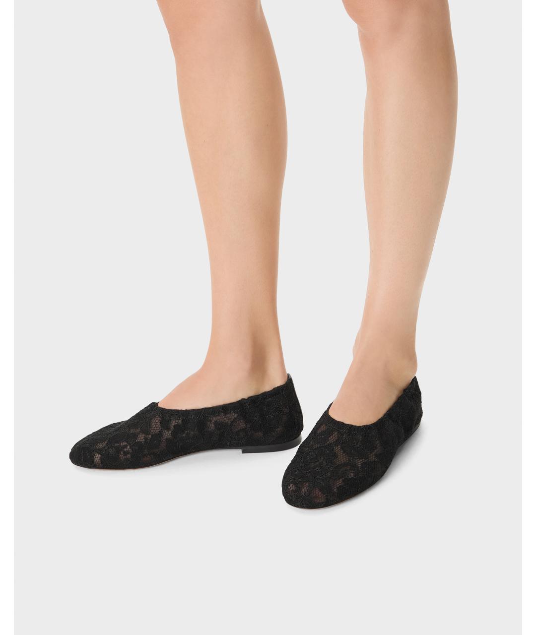 Odissì Черные текстильные балетки, фото 5