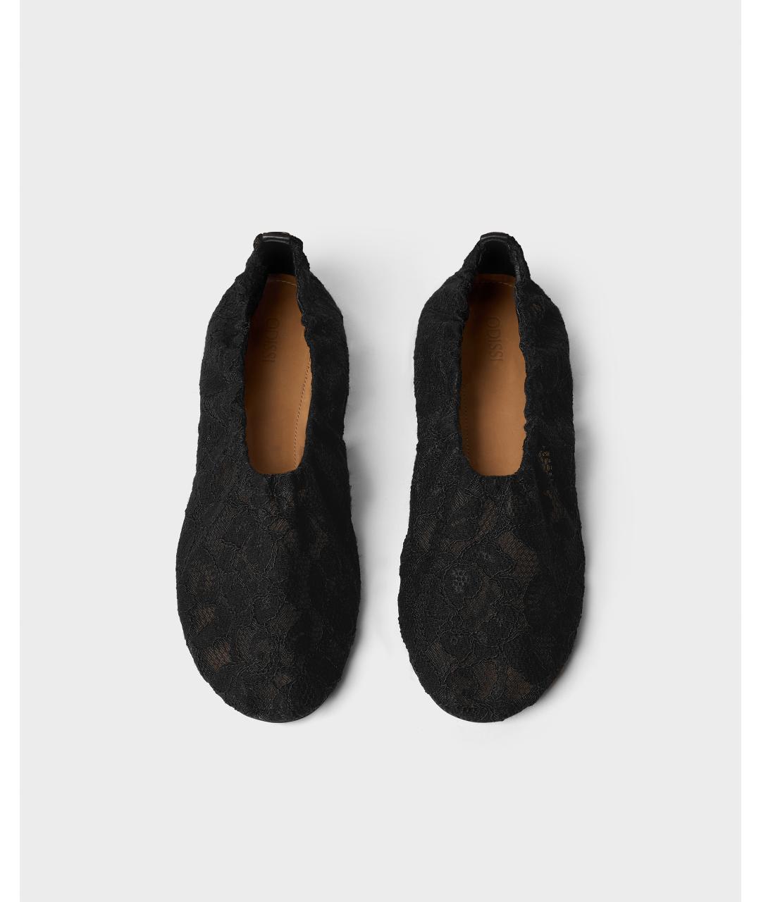 Odissì Черные текстильные балетки, фото 3