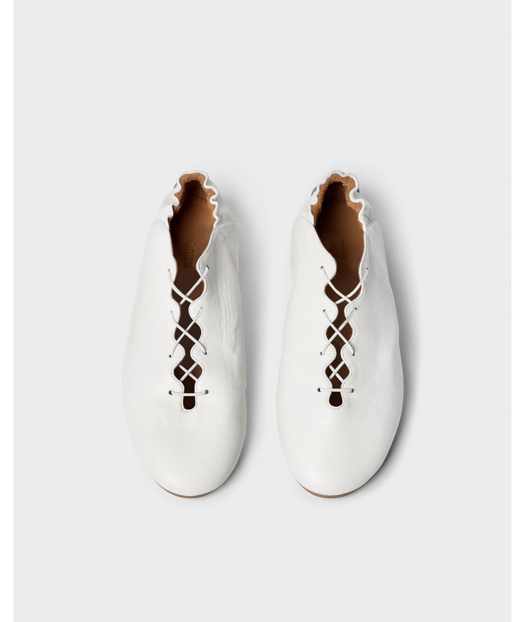Odissì Белые кожаные кроссовки, фото 3
