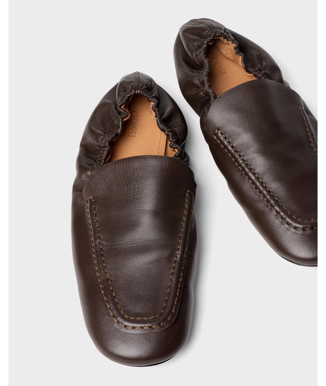 Odissì Коричневые кожаные лоферы, фото 4