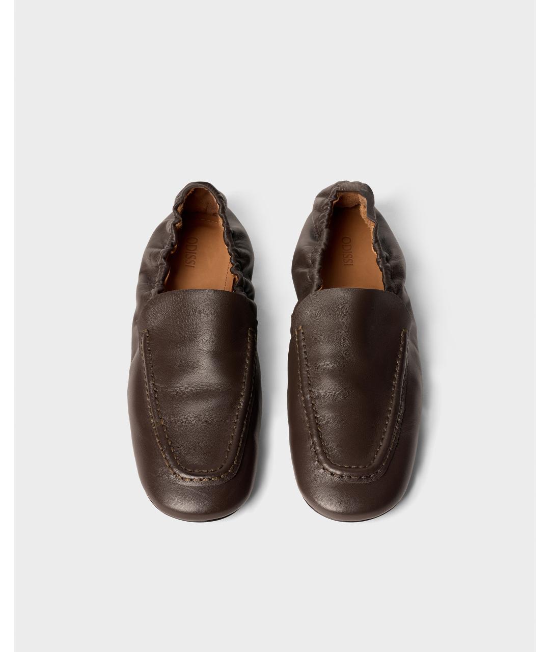 Odissì Коричневые кожаные лоферы, фото 3