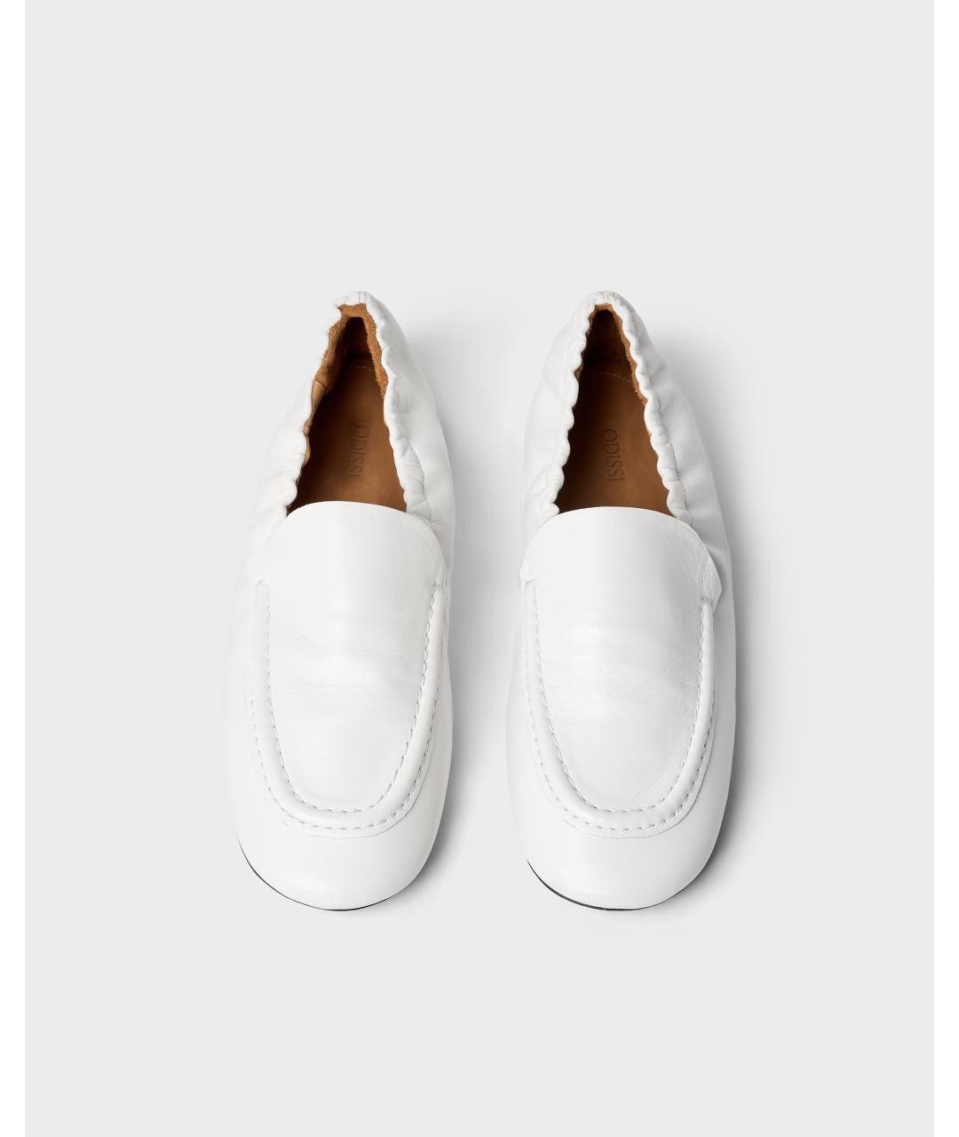 Odissì Белые кожаные лоферы, фото 3