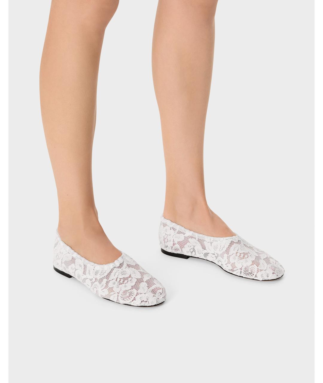 Odissì Белые текстильные балетки, фото 5