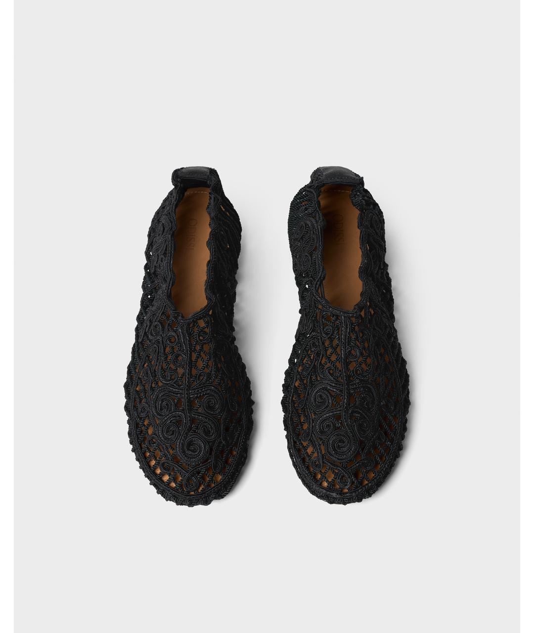 Odissì Черные текстильные балетки, фото 3