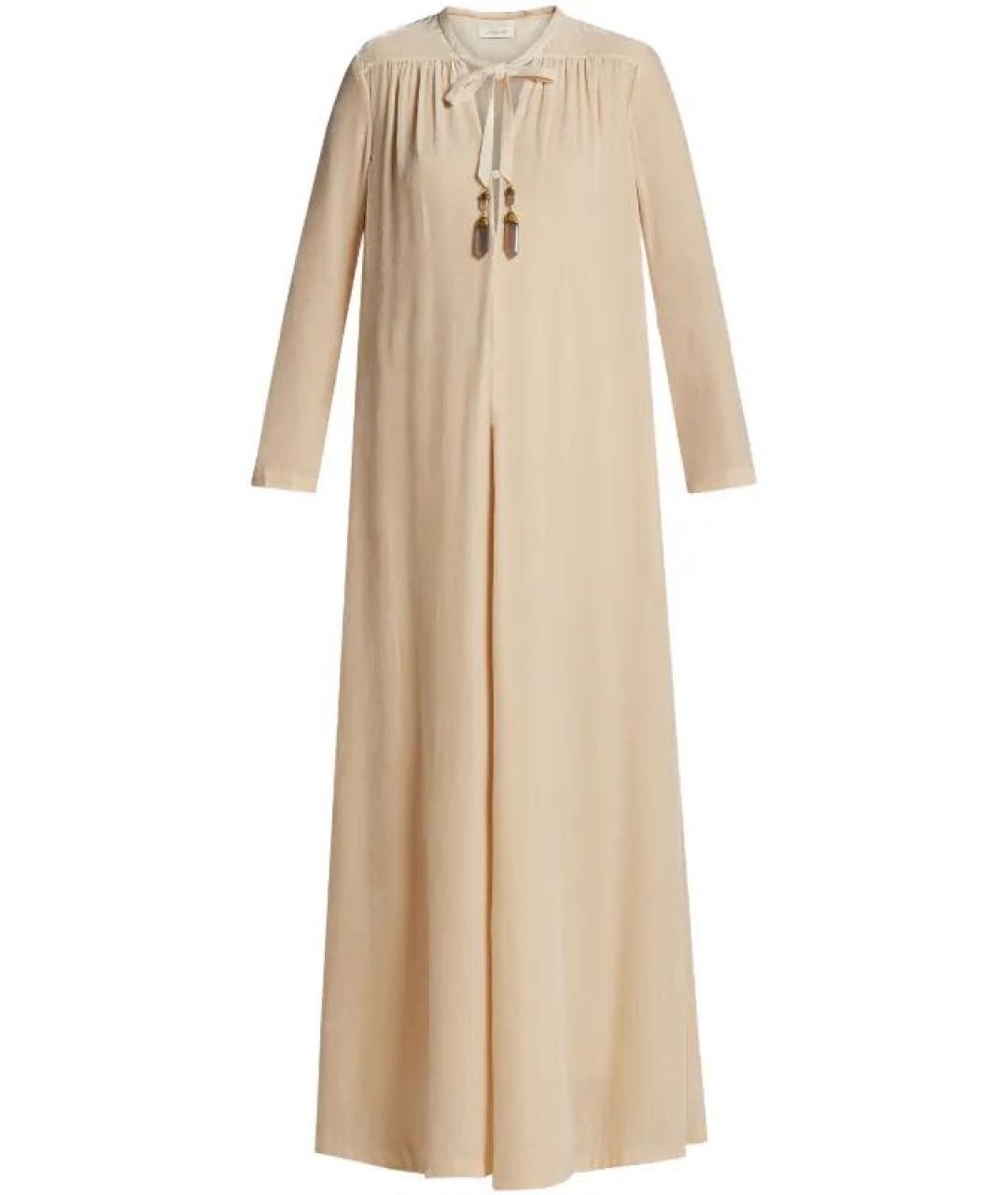 ZIMMERMANN Бежевое вискозное повседневное платье, фото 1