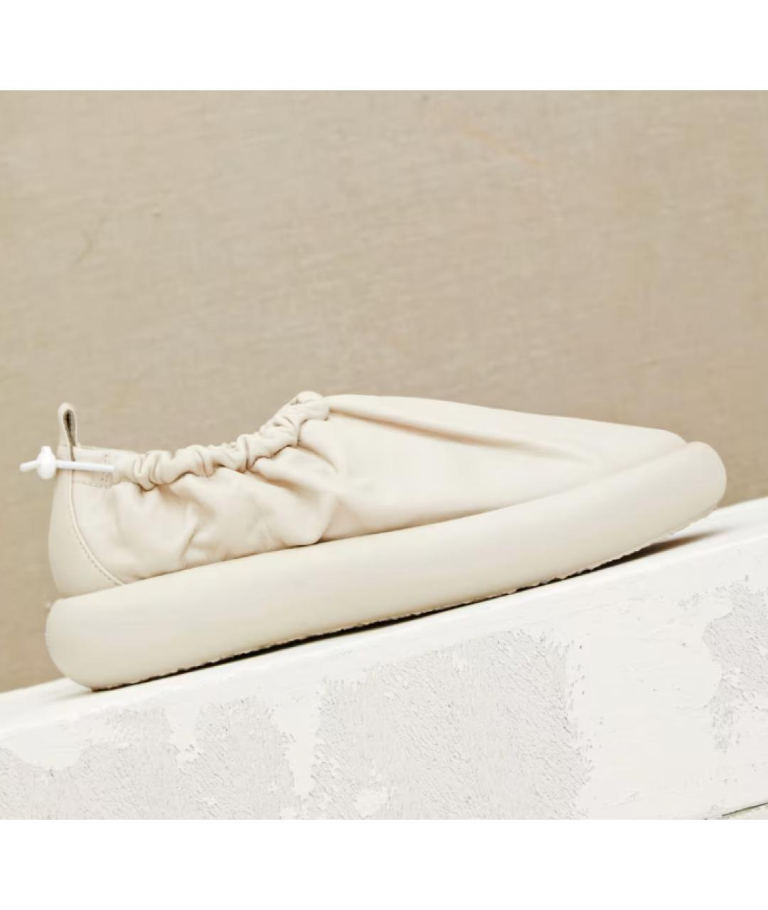 VIC MATIE Бежевые кожаные слипоны, фото 9