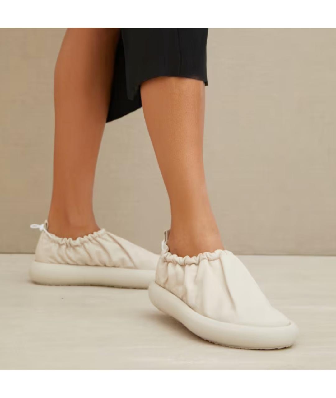 VIC MATIE Бежевые кожаные слипоны, фото 4