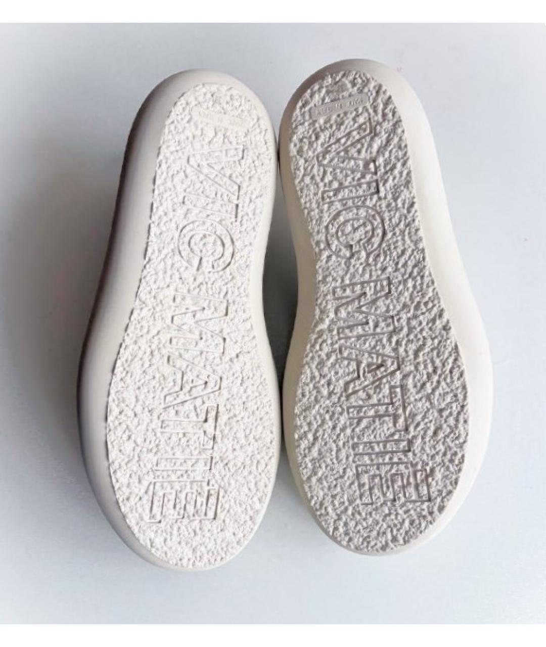 VIC MATIE Бежевые кожаные слипоны, фото 8