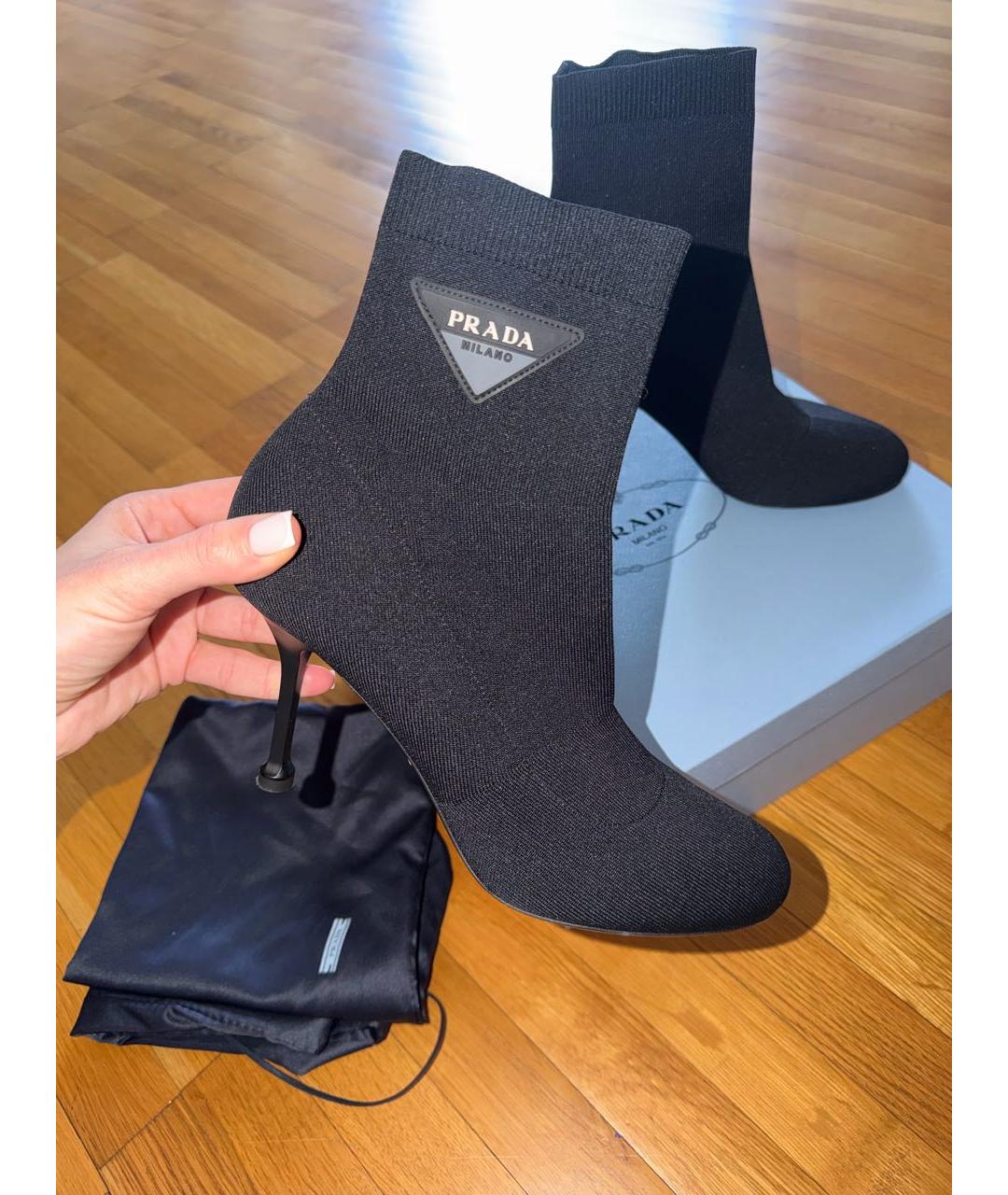 PRADA Черные ботинки, фото 7
