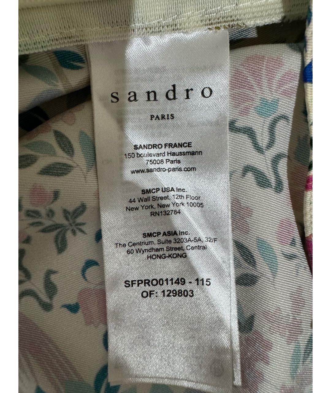 SANDRO Мульти шелковое повседневное платье, фото 4