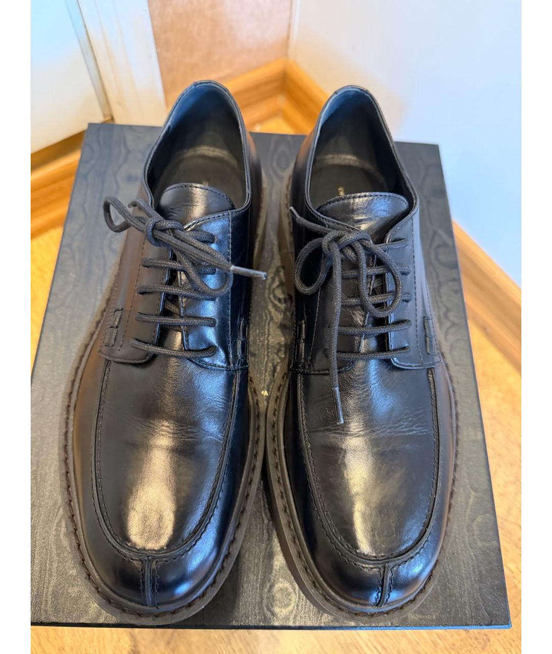 DRIES VAN NOTEN Черные кожаные лоферы, фото 2