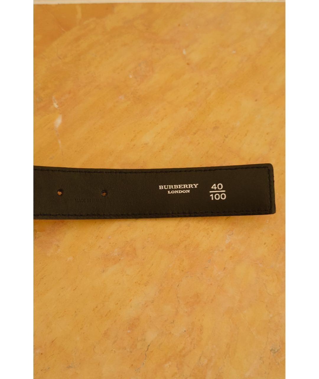 BURBERRY Бежевый кожаный ремень, фото 3