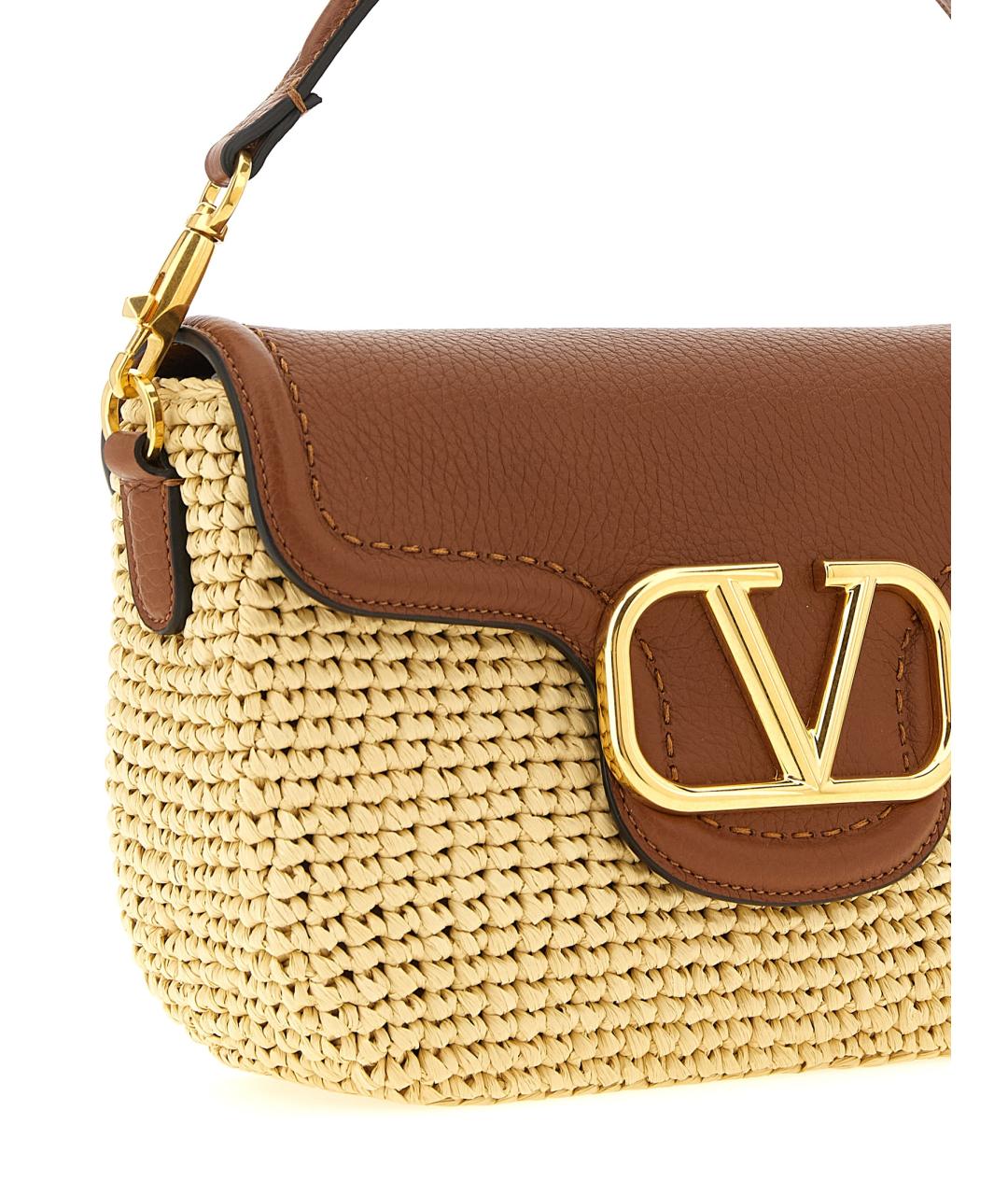 VALENTINO Коричневая пелетеная сумка через плечо, фото 3