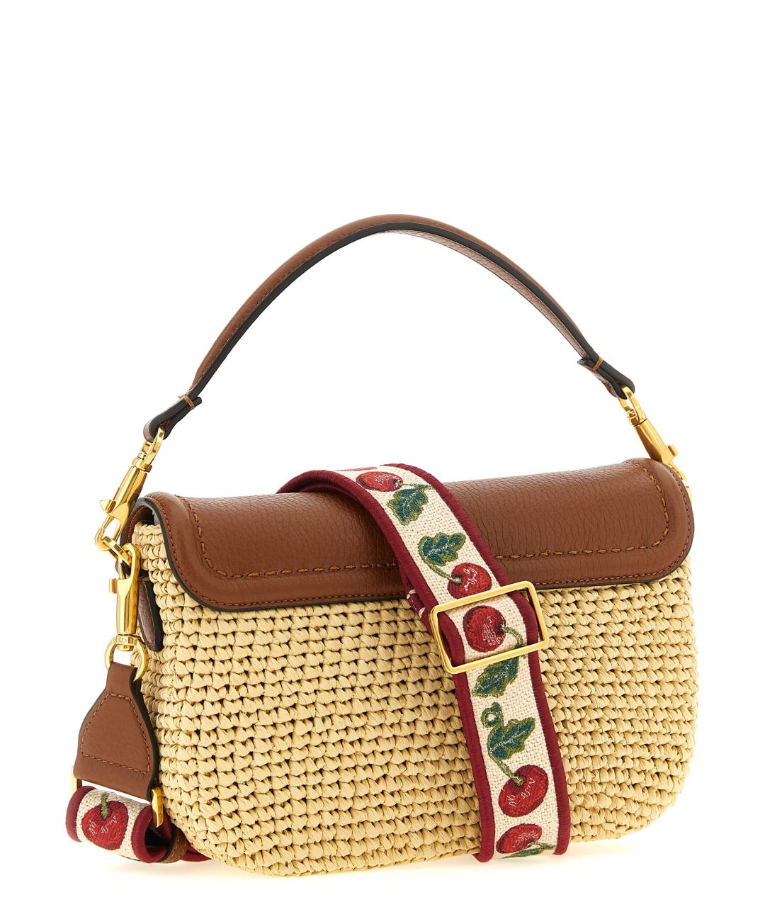 VALENTINO Коричневая пелетеная сумка через плечо, фото 2