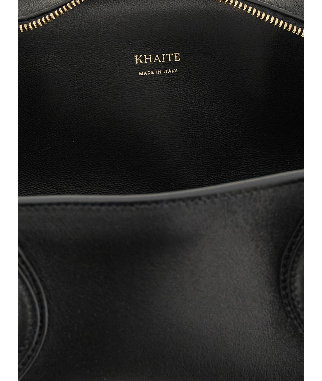 KHAITE Черная кожаная сумка через плечо, фото 4