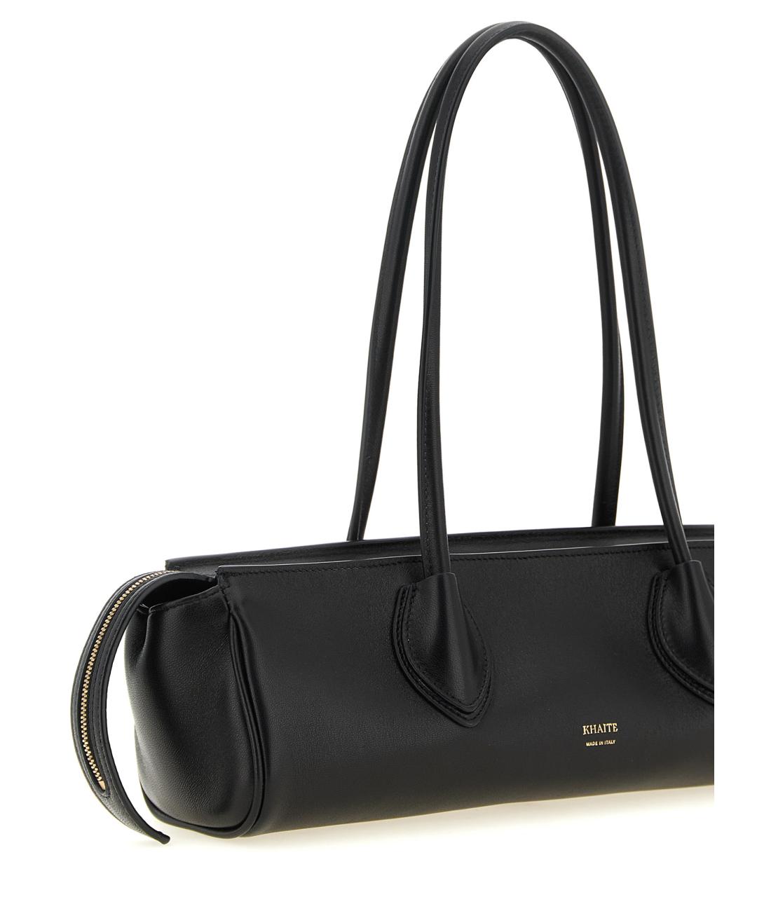 KHAITE Черная кожаная сумка через плечо, фото 3