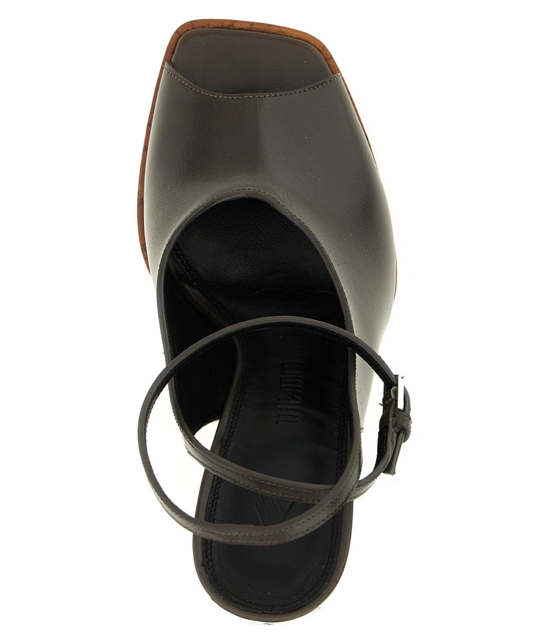 THE ATTICO Кожаные босоножки, фото 4