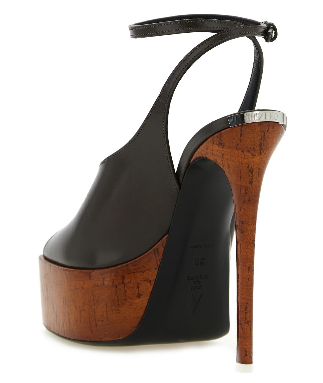 THE ATTICO Кожаные босоножки, фото 3