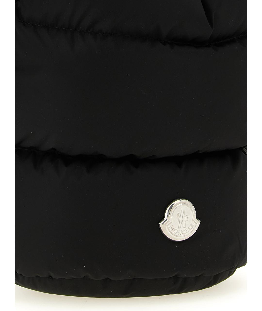 MONCLER Черная синтетическая сумка с короткими ручками, фото 3