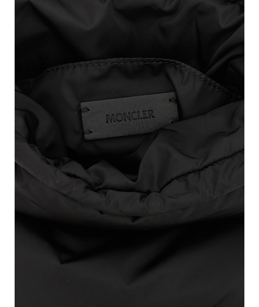 MONCLER Черная синтетическая сумка с короткими ручками, фото 4