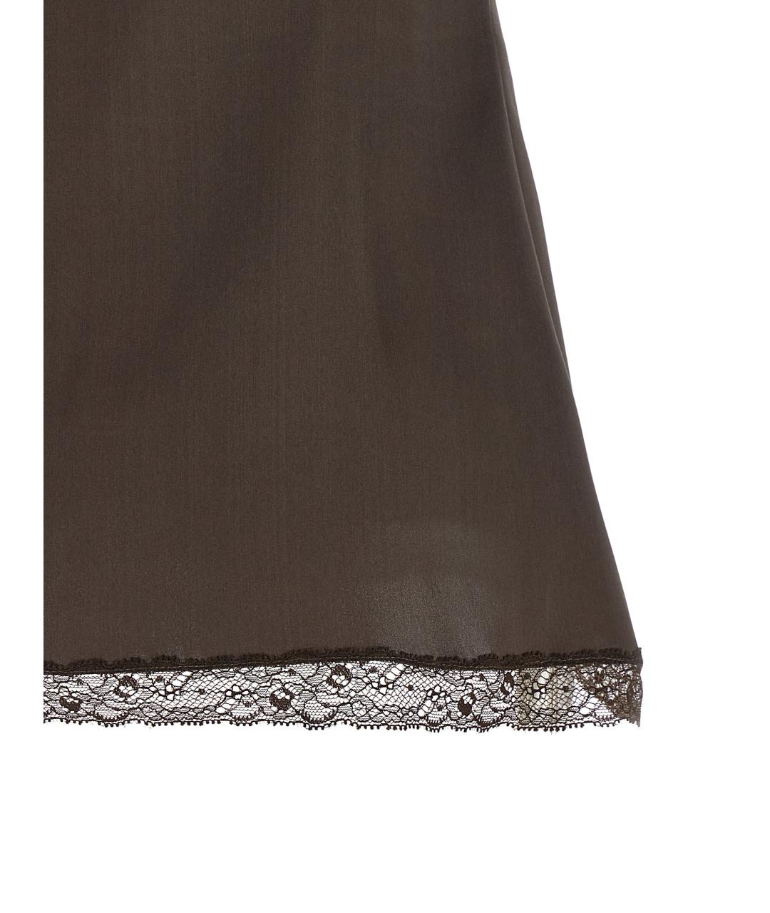 MAGDA BUTRYM Коричневая шелковая майка, фото 4