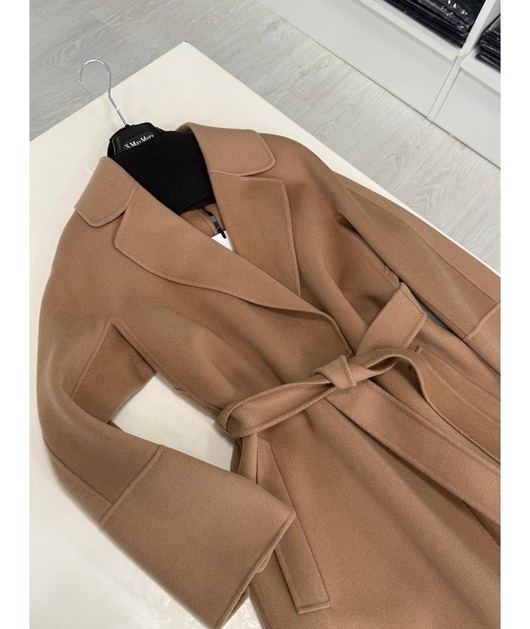 MAX MARA Бежевое шерстяное пальто, фото 5