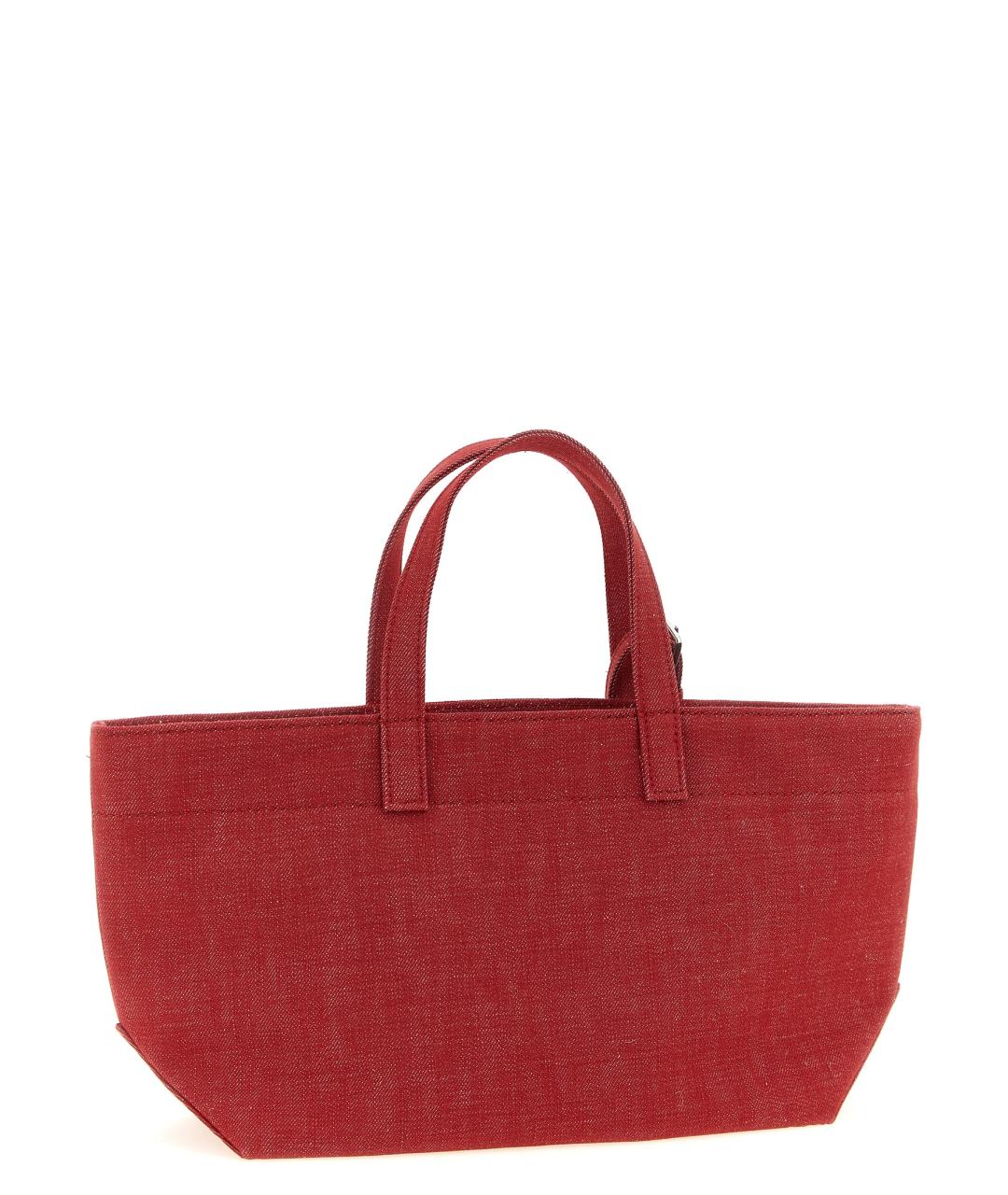 A.P.C. Красная хлопковая сумка тоут, фото 2