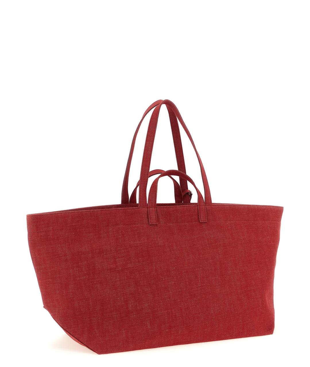 A.P.C. Красная хлопковая сумка тоут, фото 2