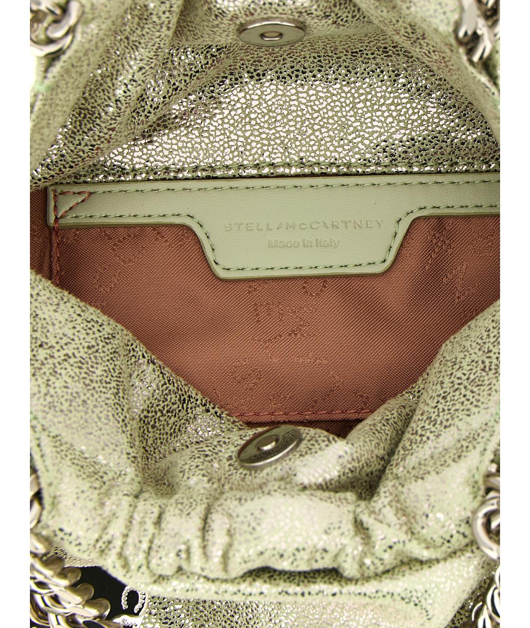 STELLA MCCARTNEY Зеленая синтетическая сумка тоут, фото 4